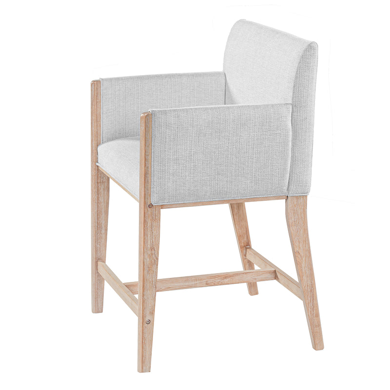 24'' Seat Height Upholstered Counter Stools with Arms - Set of 2 by HouseOfZazla