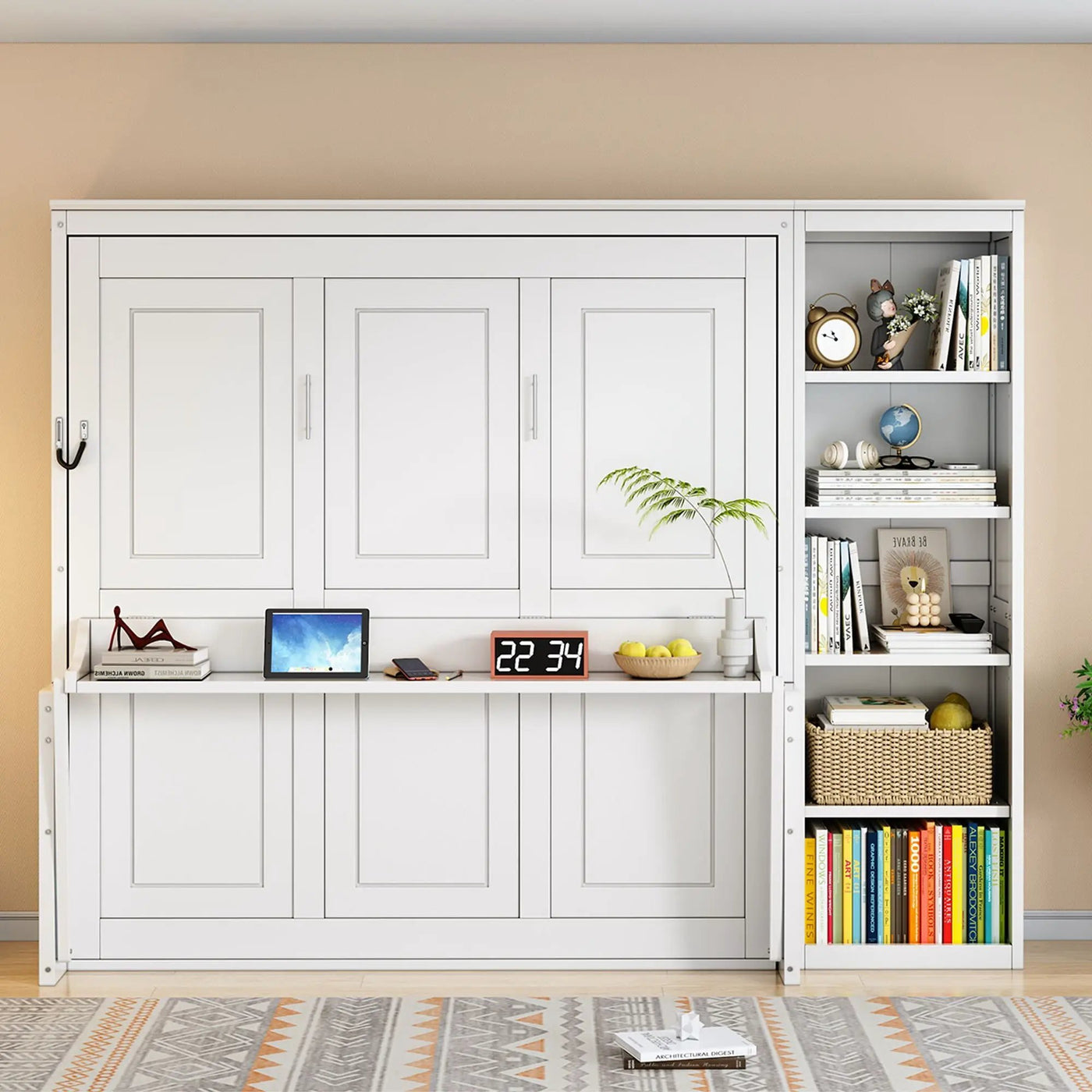 Sturdy Murphy Bed With Desk And Bookshelf by Unique Piece Furniture