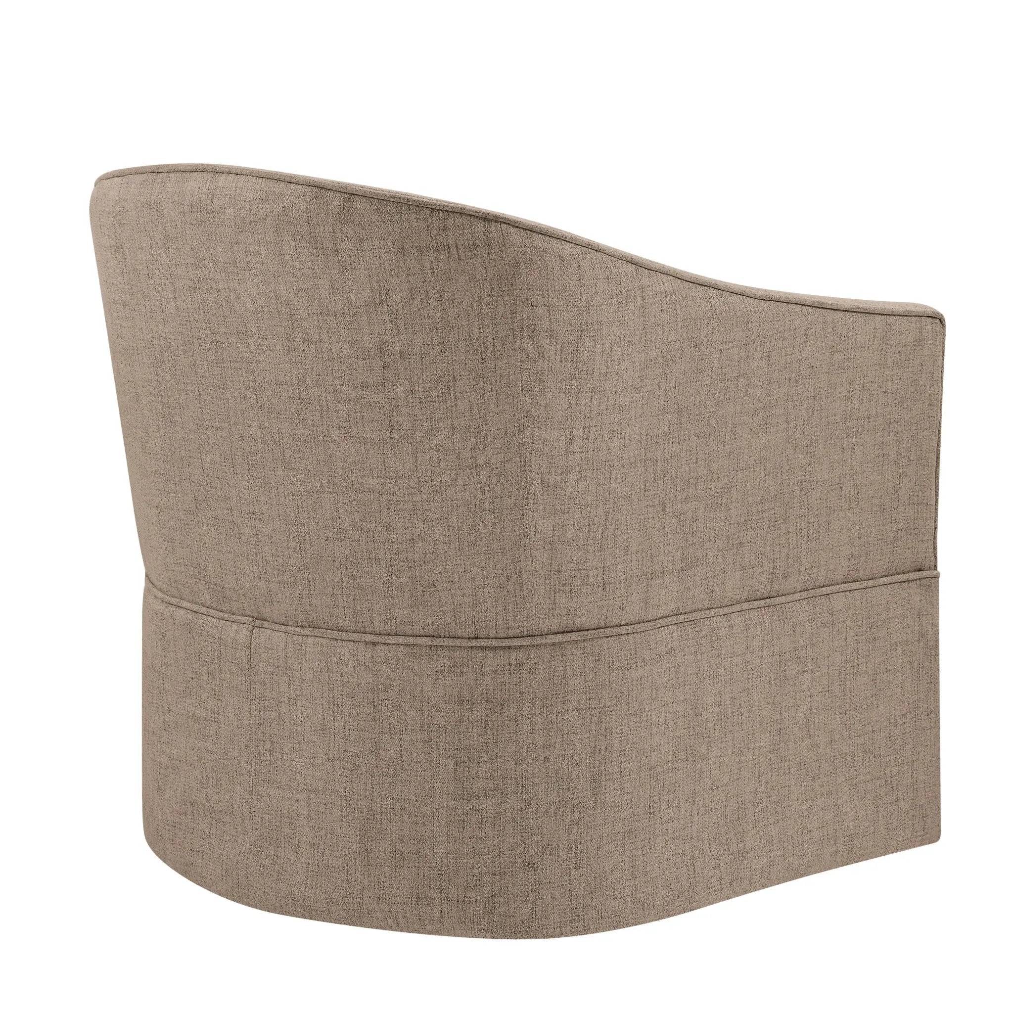 Solitude - Skirted Swivel Accent Chair With Hemp Like by HouseOfZazla