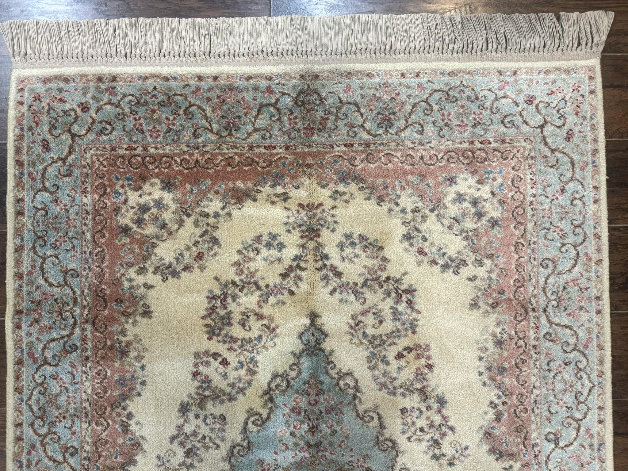 Karastan Rug 4x6, Pastel Ivory Kirman Rug #784, Wool Karastan Carpet, Original 700 Series, Vintage Karastan Area Rug, Discontinued by Jewel Rugs