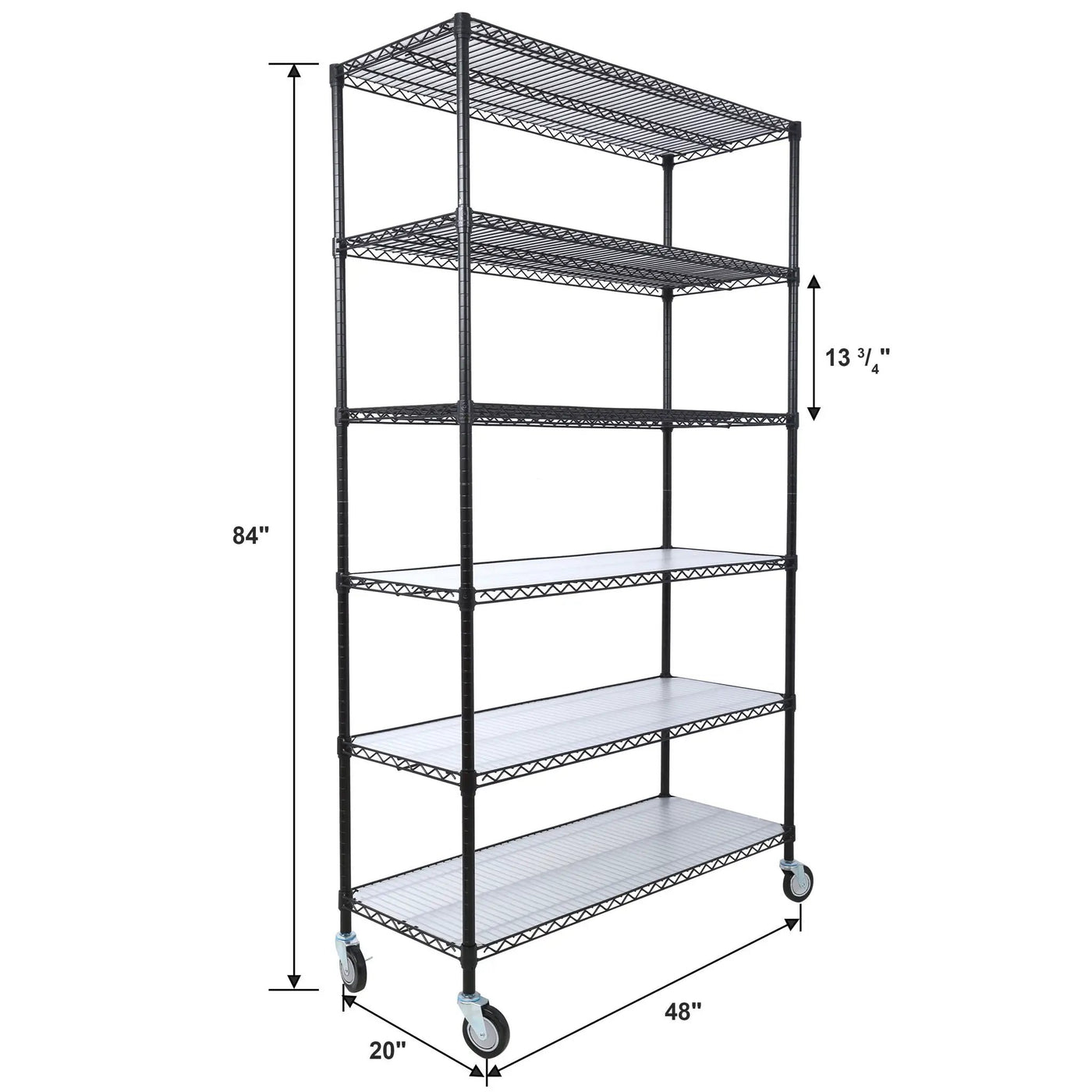 6 Tier 6000Lbs Capacity Nsf Metal Shelf Wire Shelving Unit, Heavy Duty Adjustable Storage Rack With Wheels & Shelf Liners For Commercial Grade Utility Steel Storage Rack by HouseOfZazla