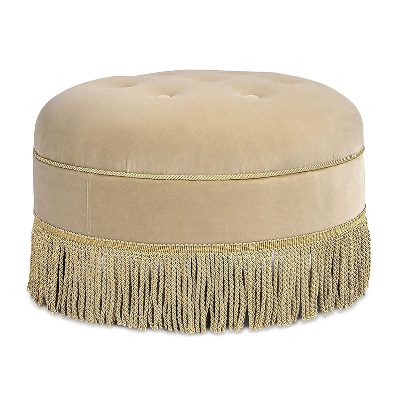 Yolanda - Round Upholstered Accent Ottoman by Unique Piece Furniture