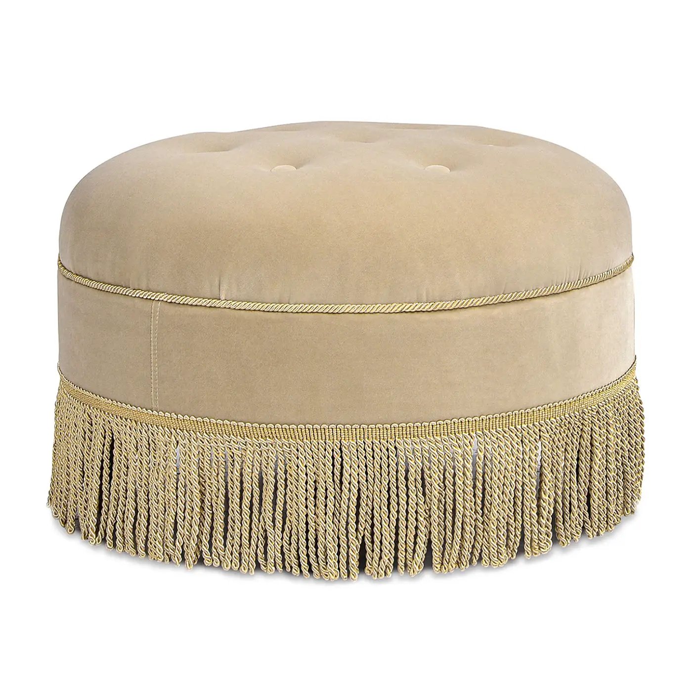 Yolanda - Round Upholstered Accent Ottoman by Unique Piece Furniture