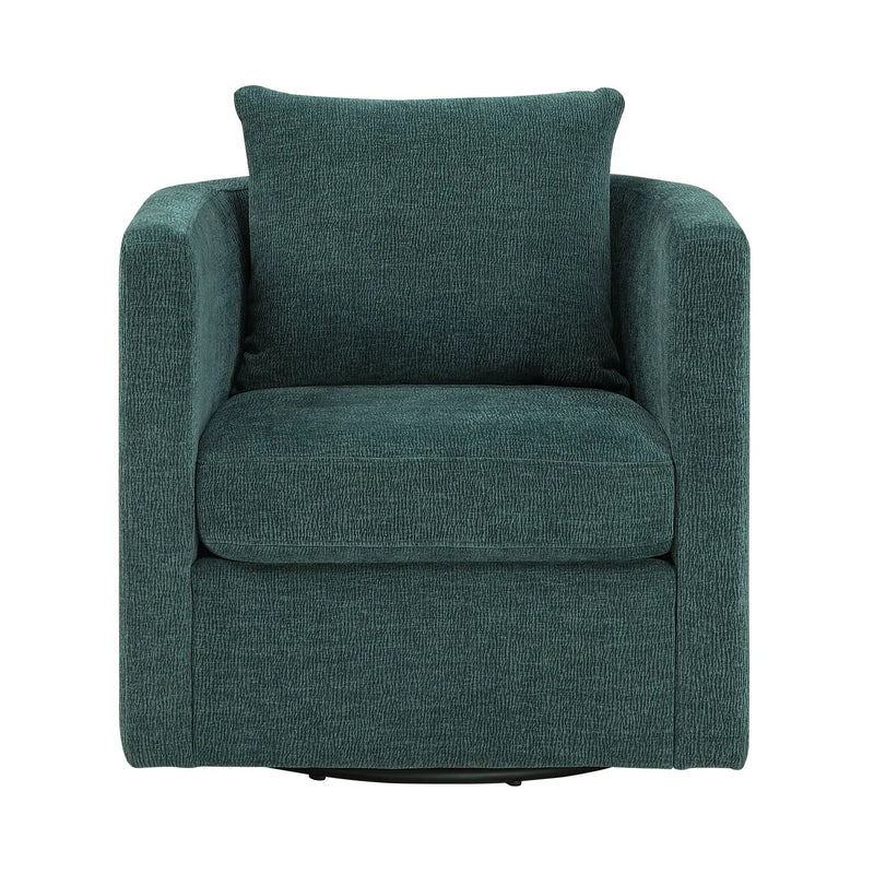 Sutton - Swivel Barrel Chair - Peacock by HouseOfZazla
