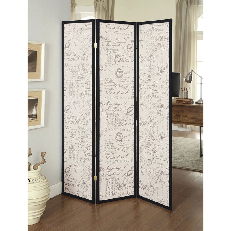 3 Panel Folding Screen - Beige by HouseOfZazla