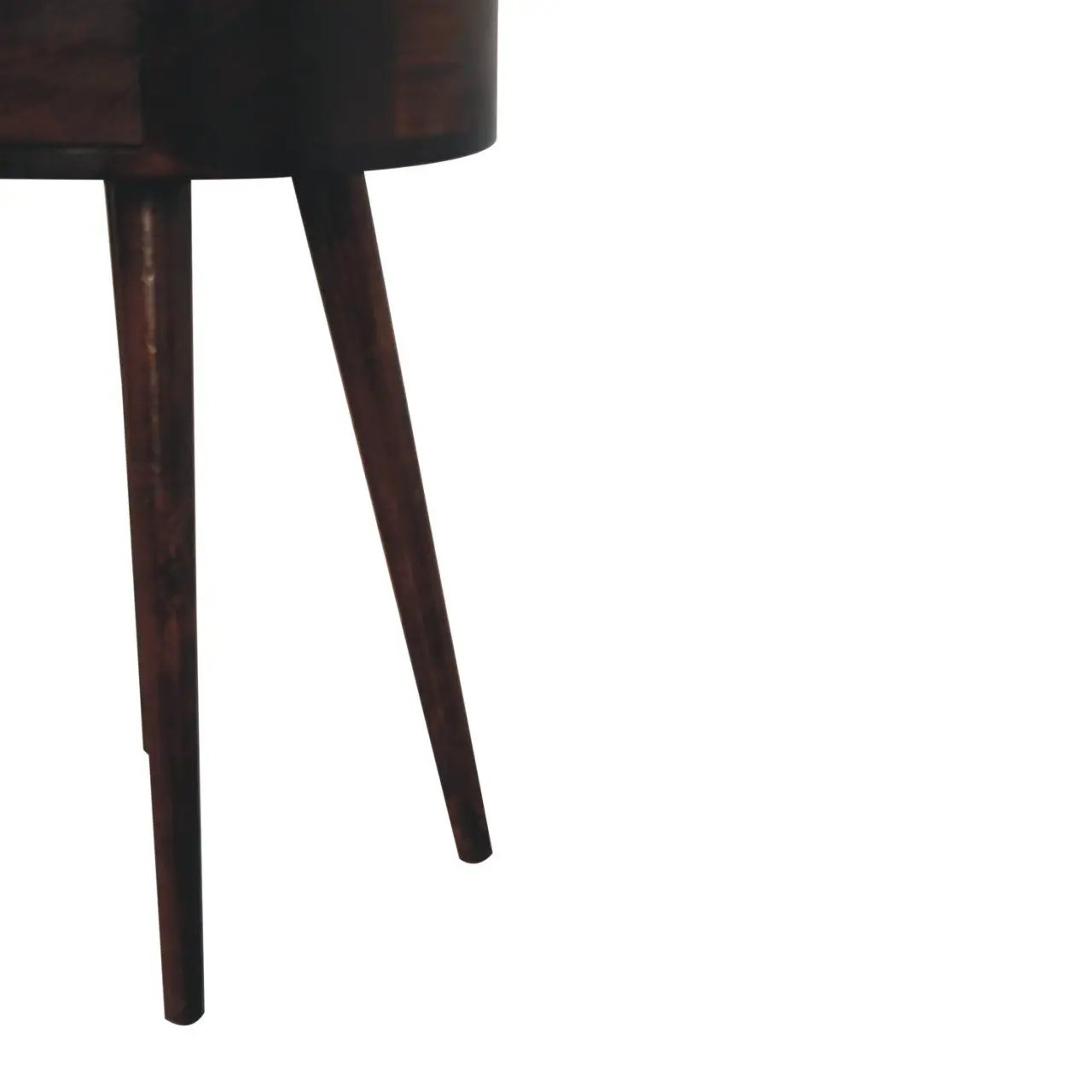 Circular Shaped Bedside Table - Walnut by HouseOfZazla