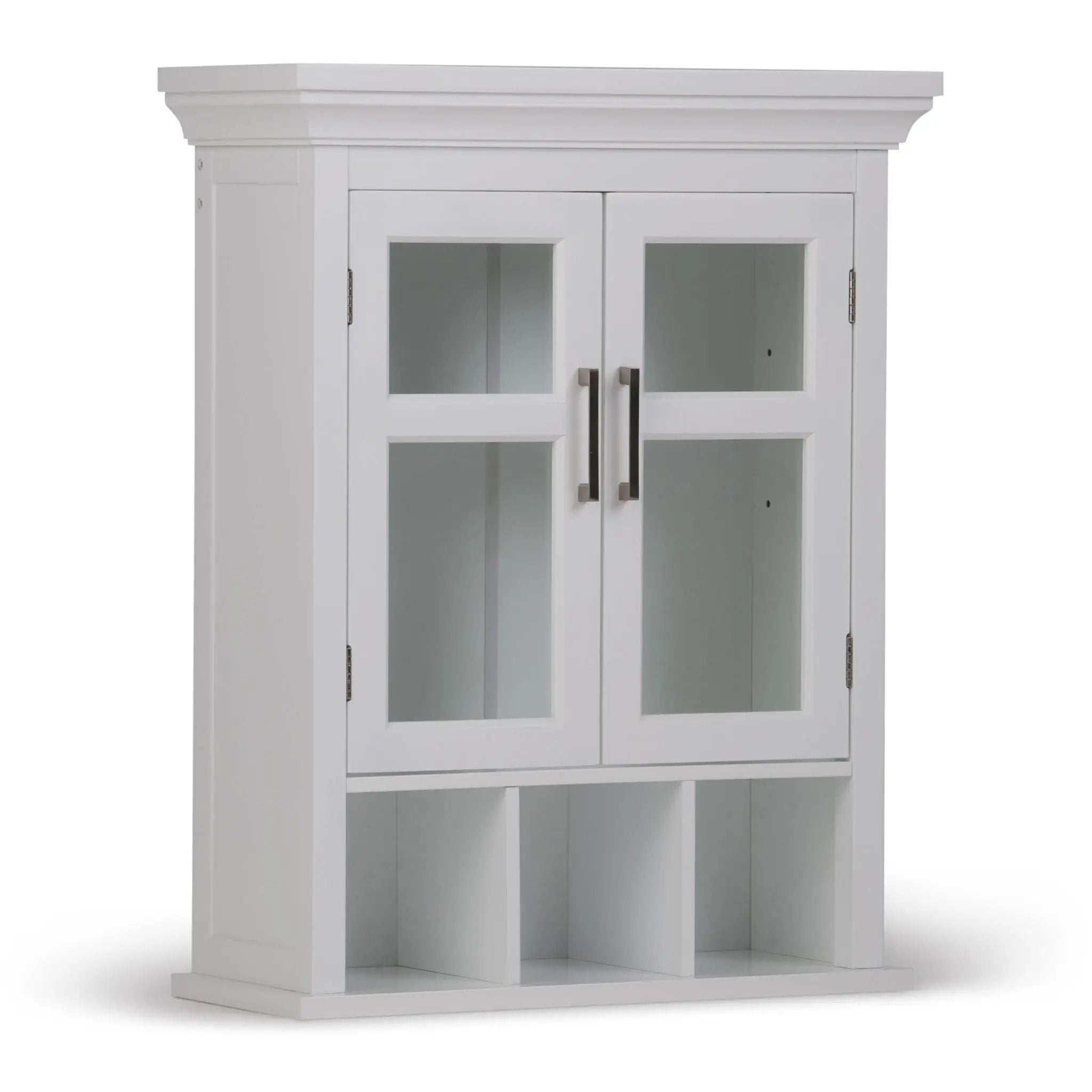 Avington - 2 Door Wall Cabinet With Cubbies - Pure White by HouseOfZazla
