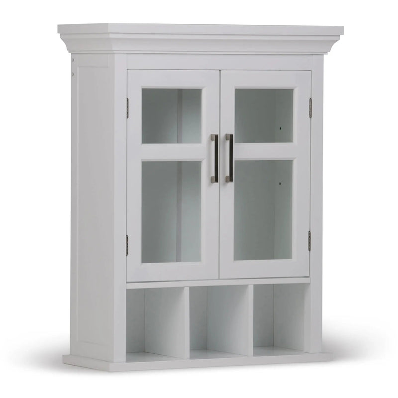 Avington - 2 Door Wall Cabinet With Cubbies - Pure White by HouseOfZazla