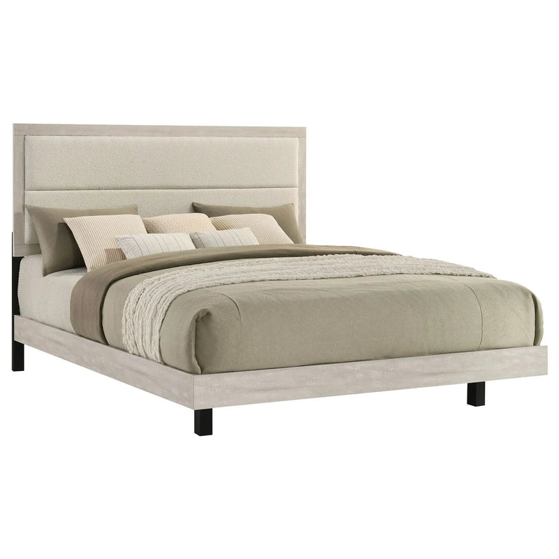 Trenton 54-inch Wood Eastern King Panel Bed Rustic Cream by Unique Piece Furniture