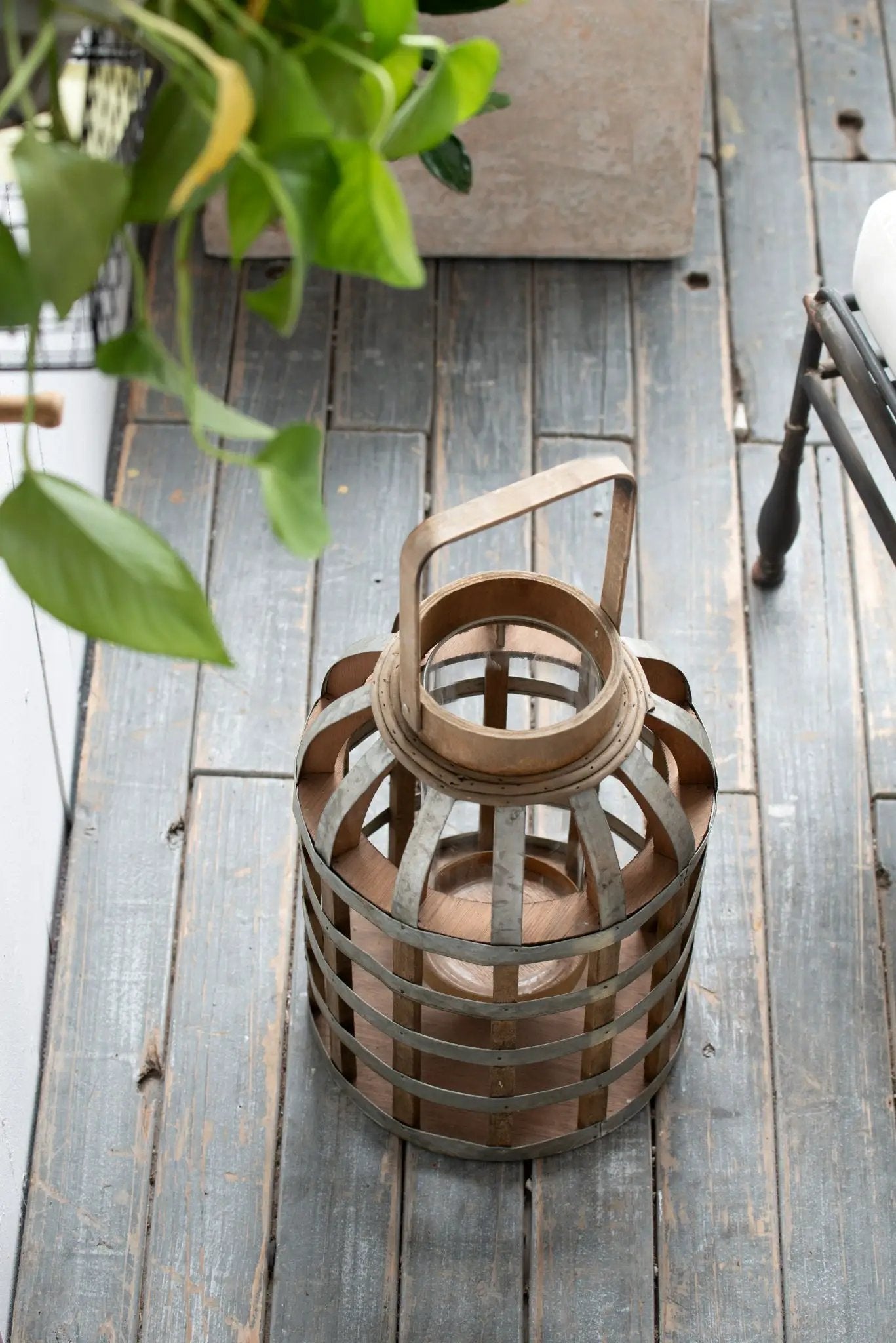 Decorative Lantern With Handle, Wooden Lantern For Indoor Outdoor, Home Garden Wedding by Unique Piece Furniture