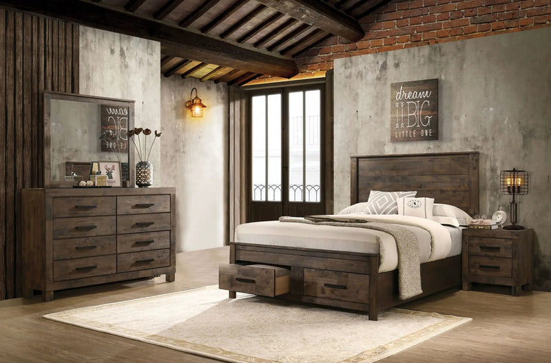 Woodmont 4-piece Eastern King Bedroom Set Golden Brown by Unique Piece Furniture