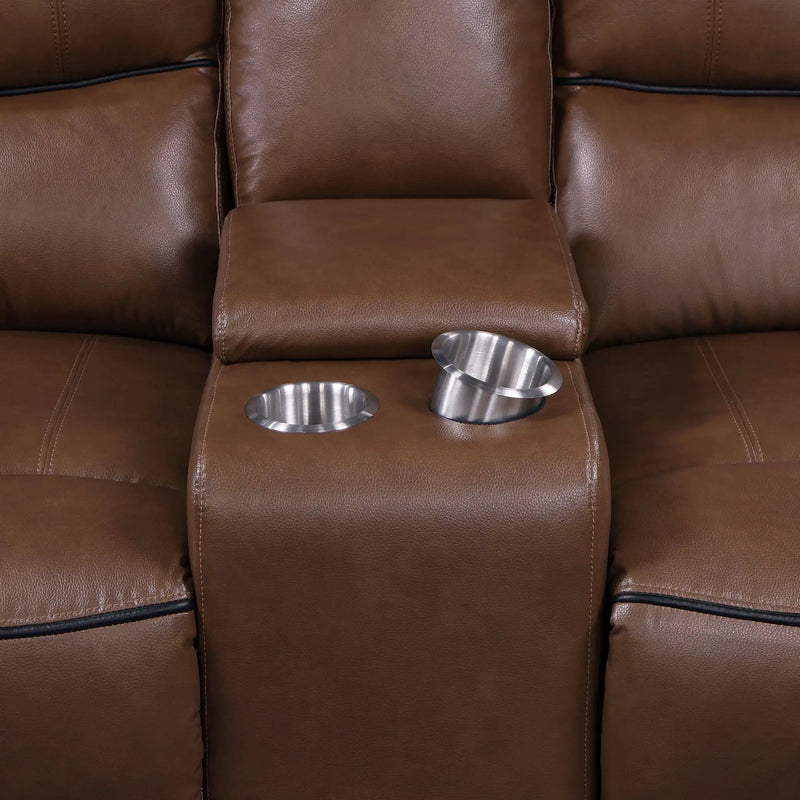 Denson - Power Reclining Loveseat With Console And USB Port