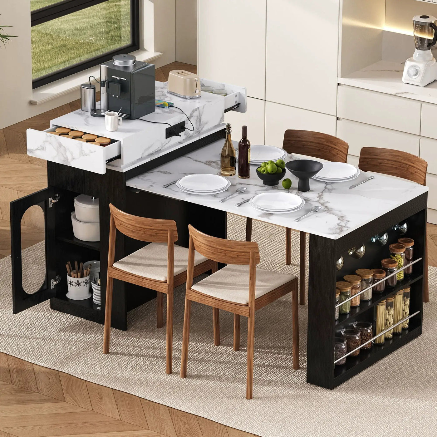 Extendable Dining Table With Folding Top by Unique Piece Furniture