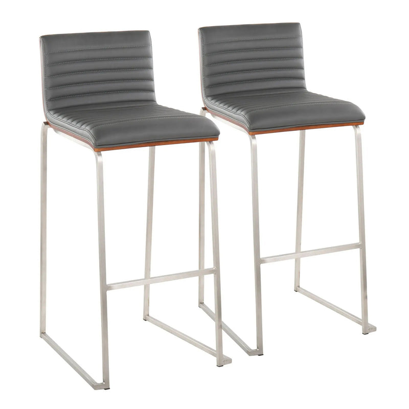 Mason Mara - Contemporary Fixed Height Barstool (Set of 2) by HouseOfZazla
