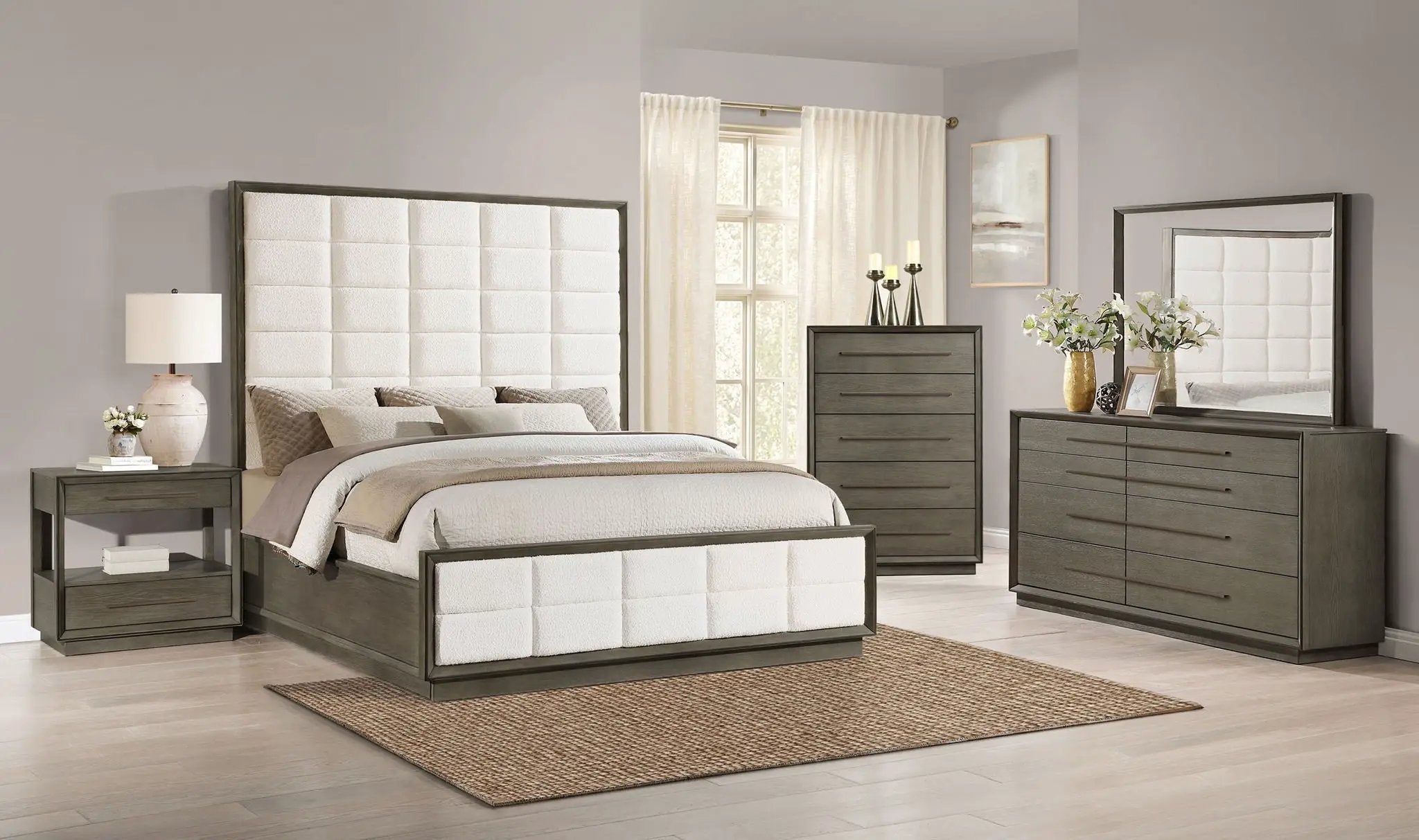 Durango 5-piece Eastern King Bedroom Set Taupe Oak by Unique Piece Furniture