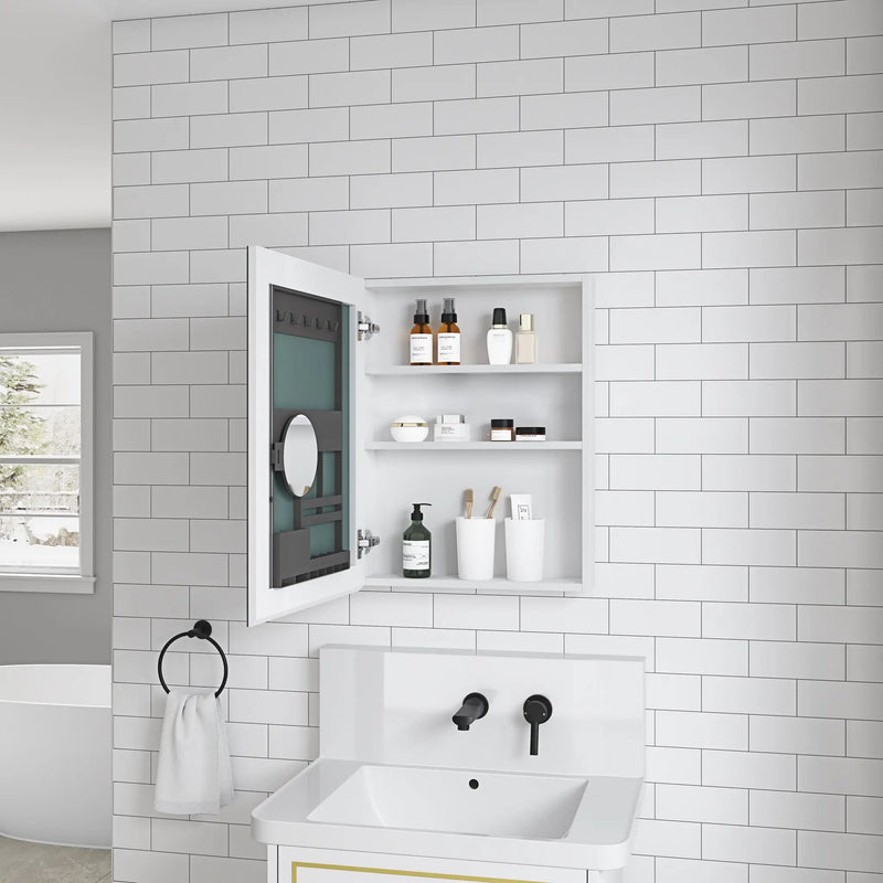 20'' W x 26'' H Surface Frameless Mirror Medicine Cabinet by HouseOfZazla