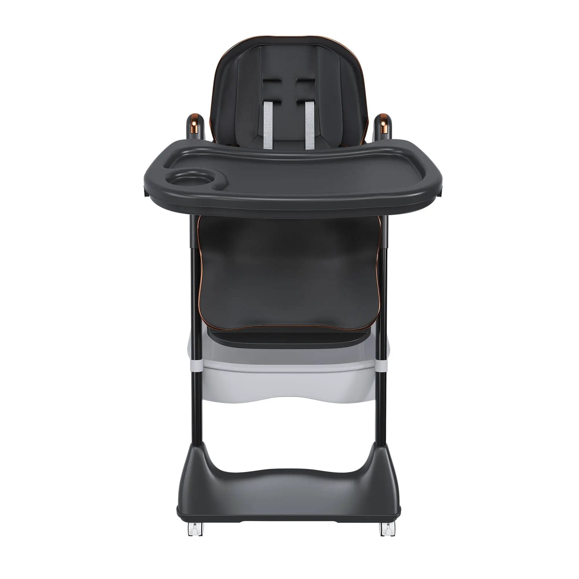 Adjustable Baby High Chair 0-6 Years, Portable Infant Feeding Seat With Safety Belt, Silent Lockable Wheels by Unique Piece Furniture
