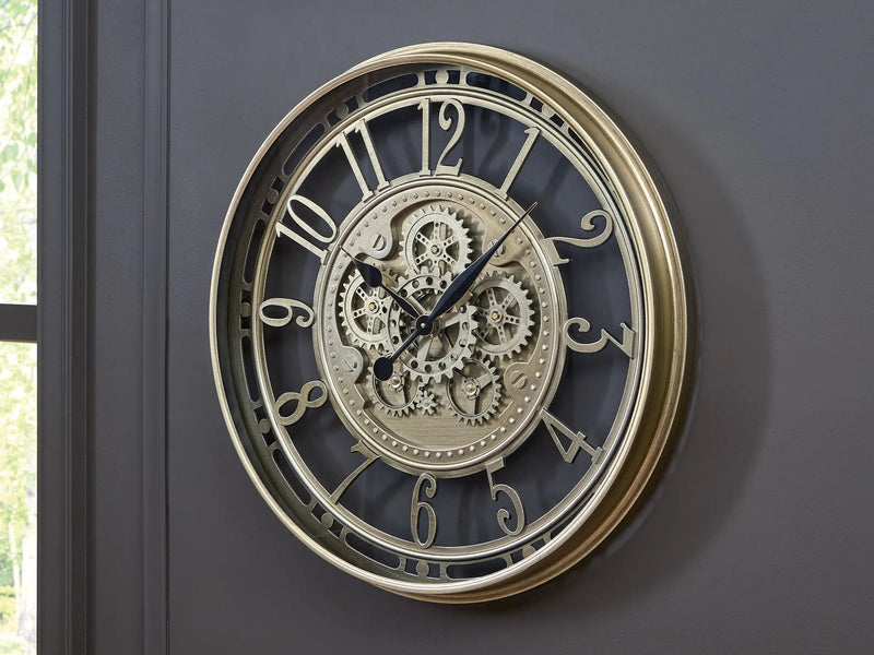 Gilover - Wall Clock - Champagne Finish by Unique Piece Furniture