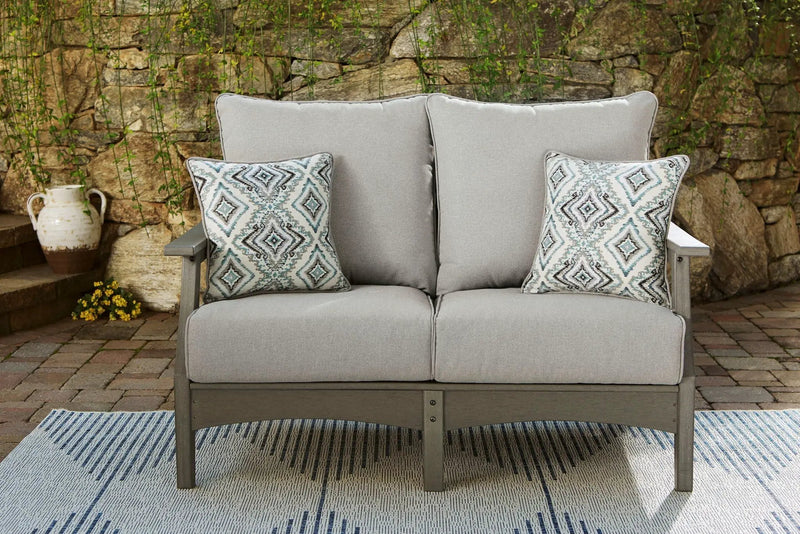 Visola - Loveseat w/Cushion - Gray by Unique Piece Furniture