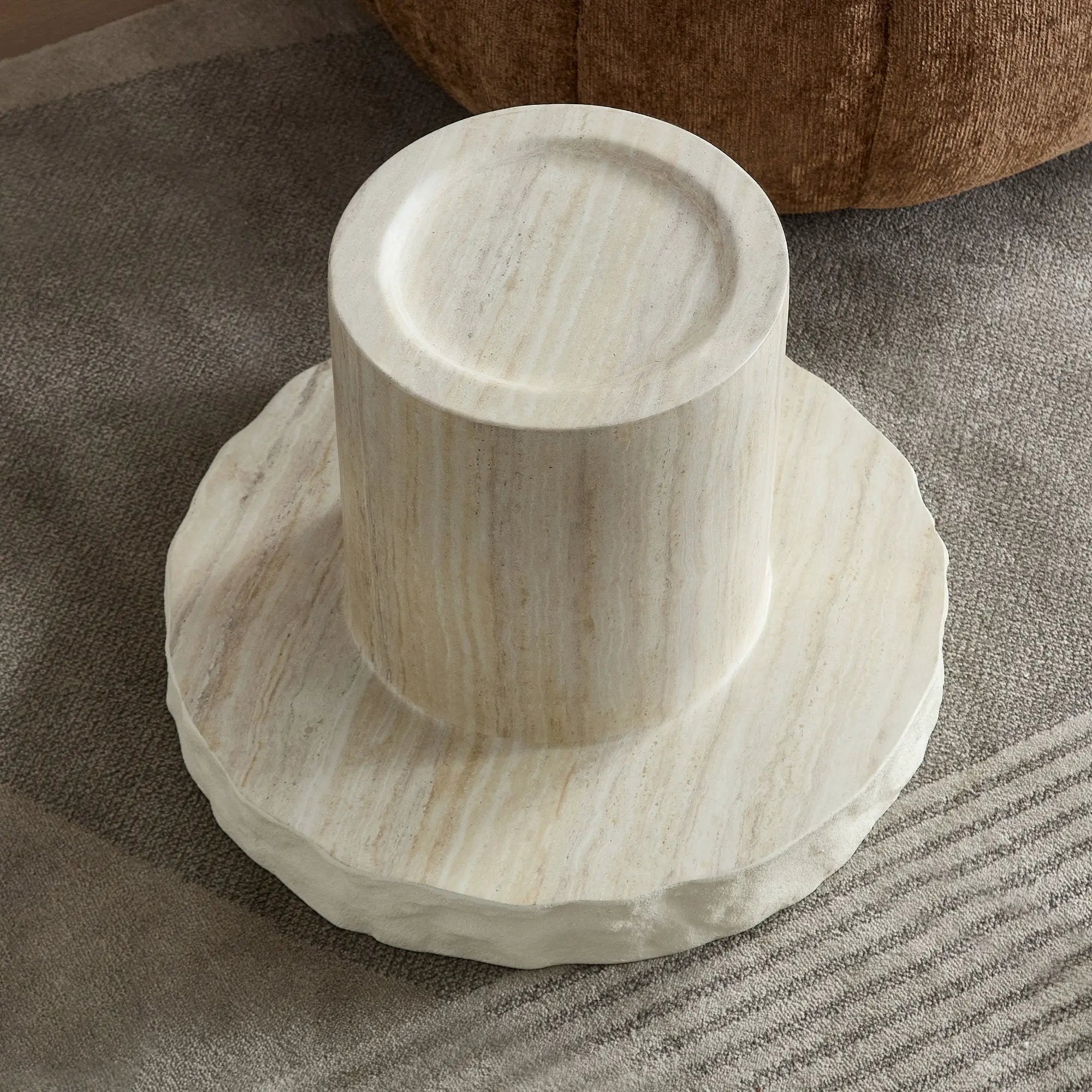 23.82 Inch Faux Mars Textural Patterns Coffee Table by HouseOfZazla