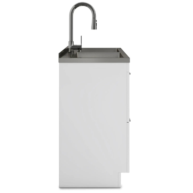 Shaker - Modern Wide Laundry Cabinet With Faucet And Sink - White by HouseOfZazla