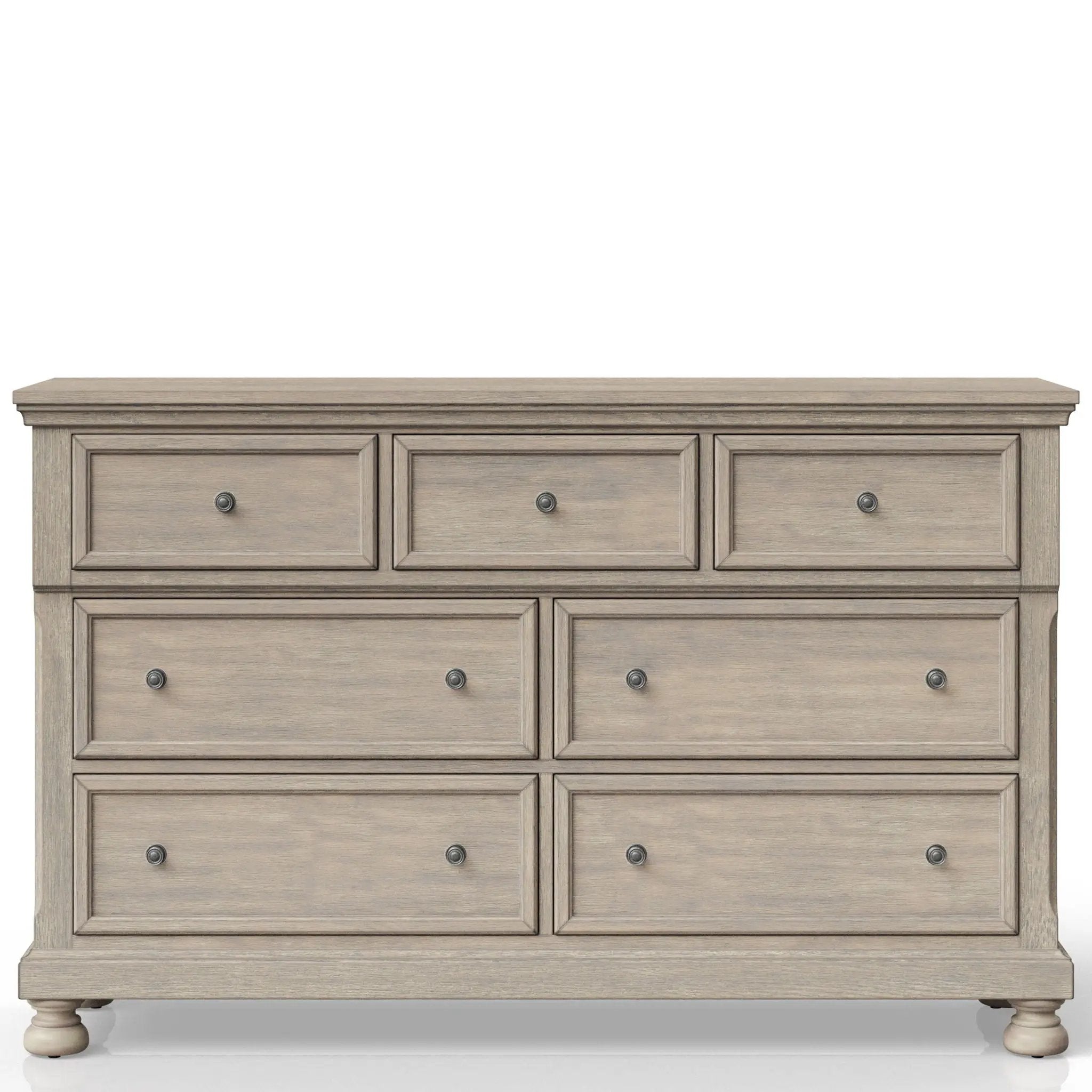 Seven Drawer Dresser - Antique Gray by HouseOfZazla