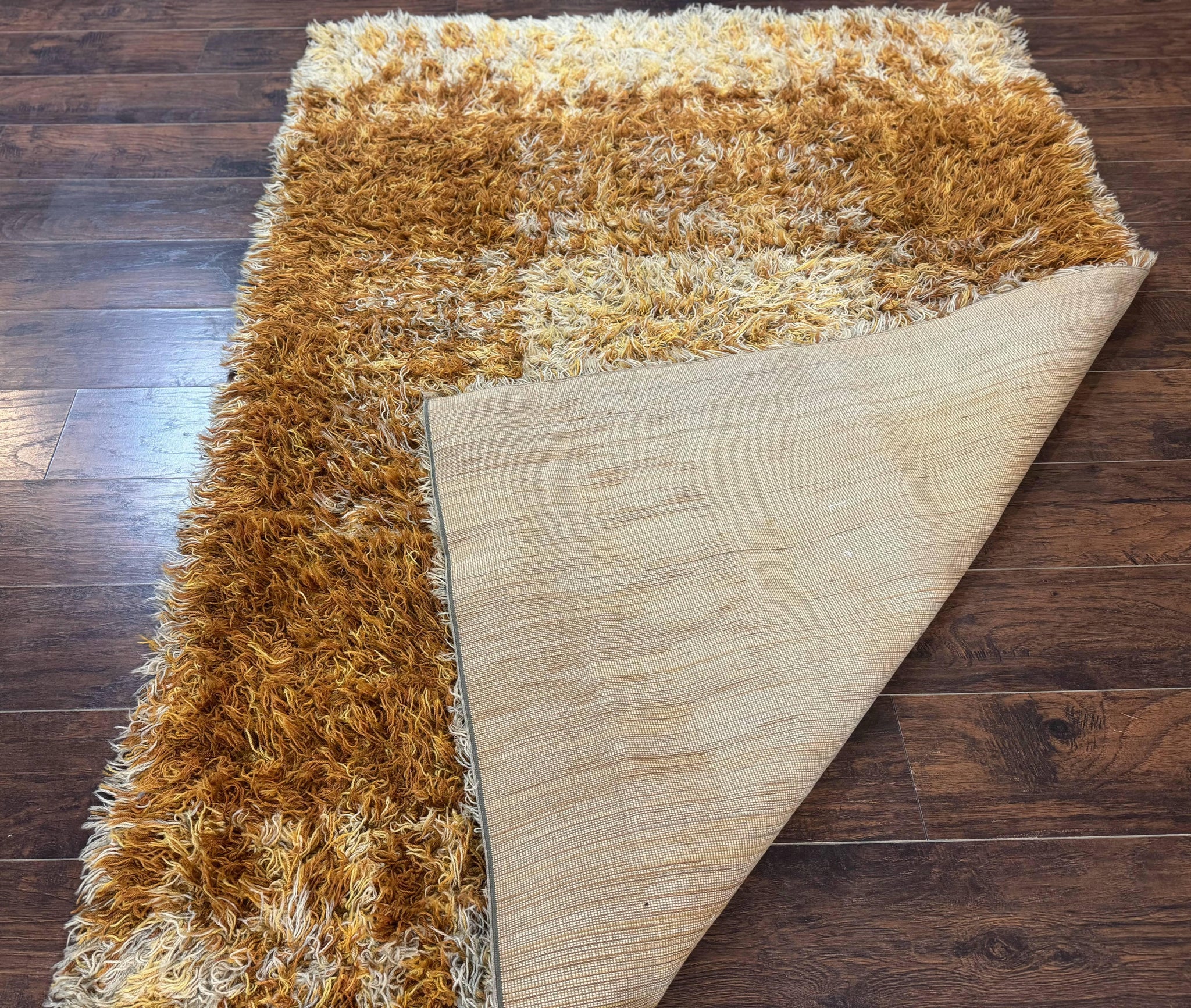 Vintage Rya Shag Rug 5.5 x 7.7 by Jewel Rugs