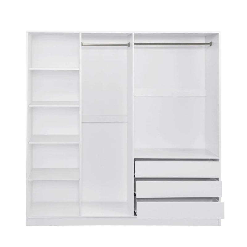 Doorless Storage Wardrobe For Dedroom With Shelves And 3 Drawers by HouseOfZazla