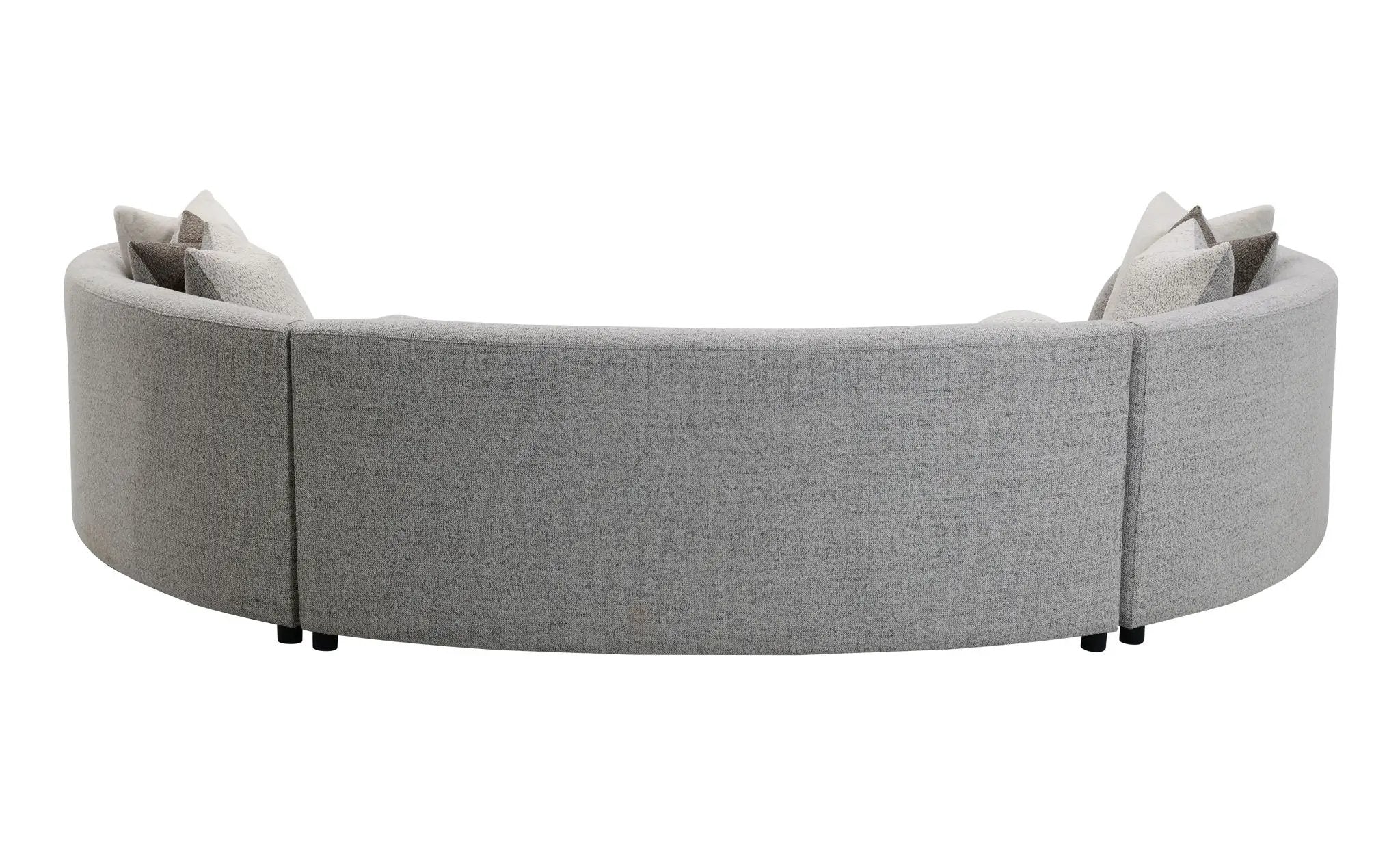 Ivria - Boucle Sectional Sofa With 9 Pillows - Gray by Unique Piece Furniture