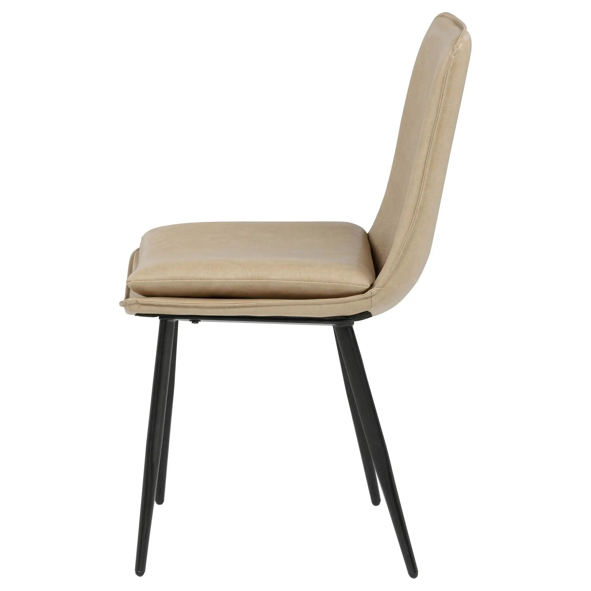 Ortega Upholstered Dining Side Chair Tan (Set of 2) by Unique Piece Furniture