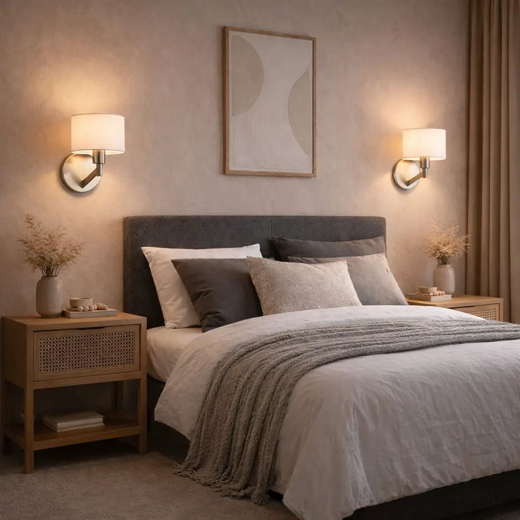 Nebula - Base Wall Lamp With Rotary Switch Shade - Brushed Nickel / Silver / White by HouseOfZazla