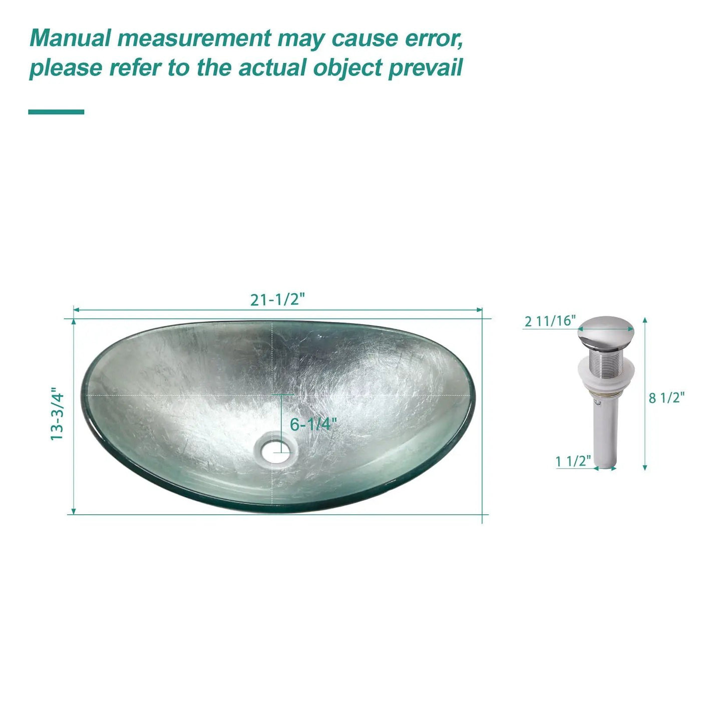Tempered Glass Vessel Sink With Boat Shape Pop-Up Drain by HouseOfZazla