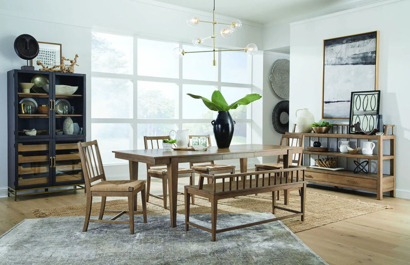 Lindon - Arm Bench With Low Back - Light Brown by Unique Piece Furniture