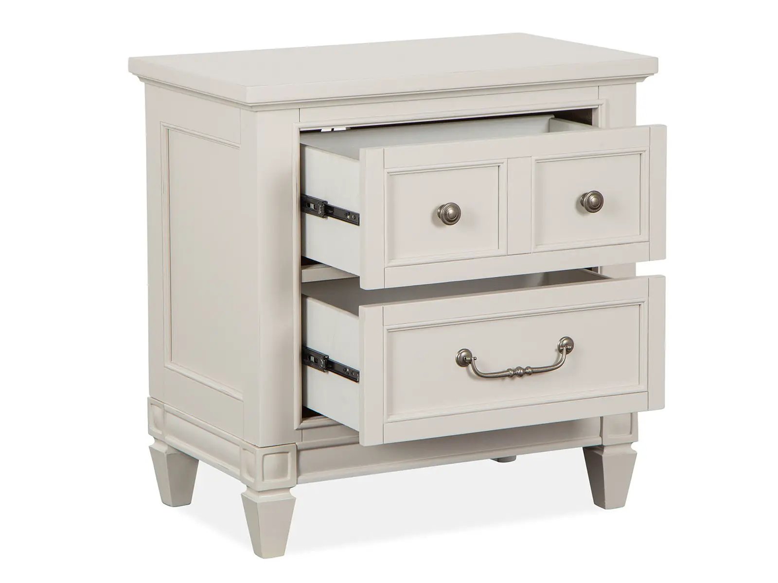 Willowbrook - Drawer Nightstand - Egg Shell White With Slight Rub Through by Unique Piece Furniture
