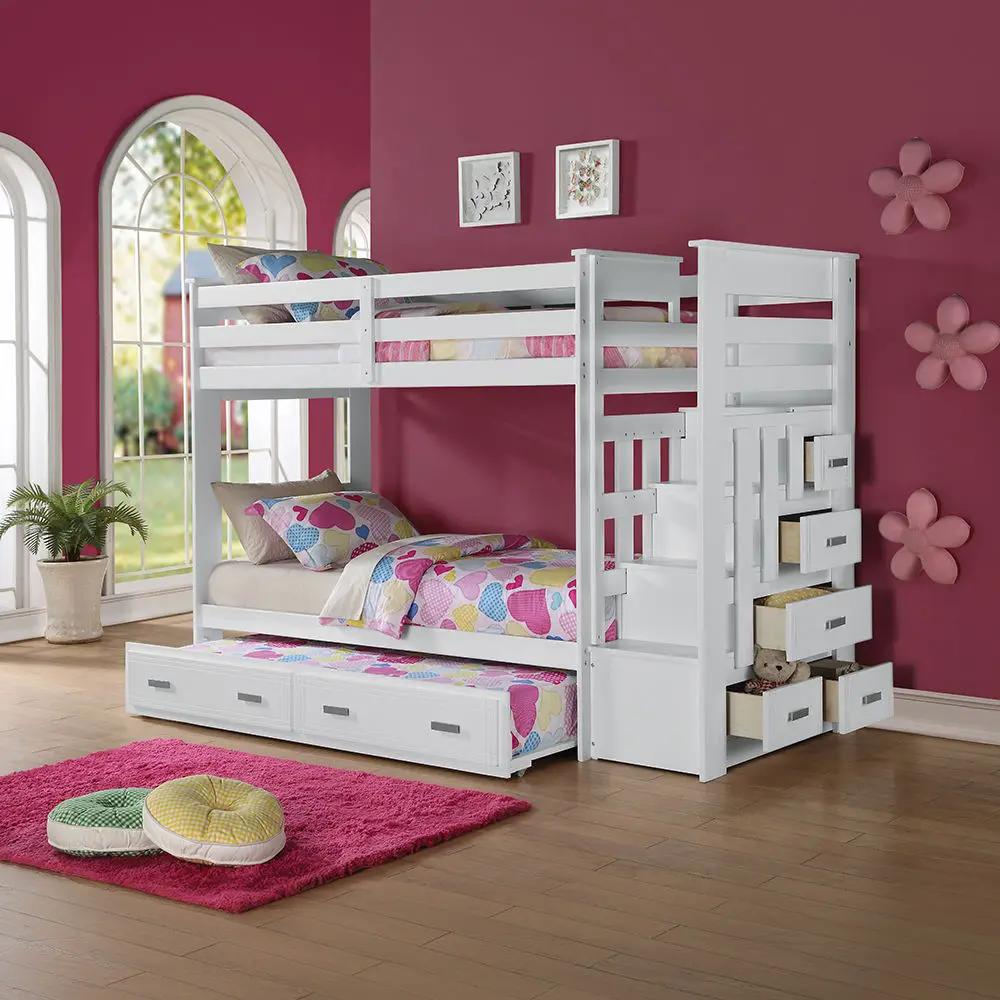 Allentown - Bunk Bed w/Storage Ladder & Trundle by Unique Piece Furniture