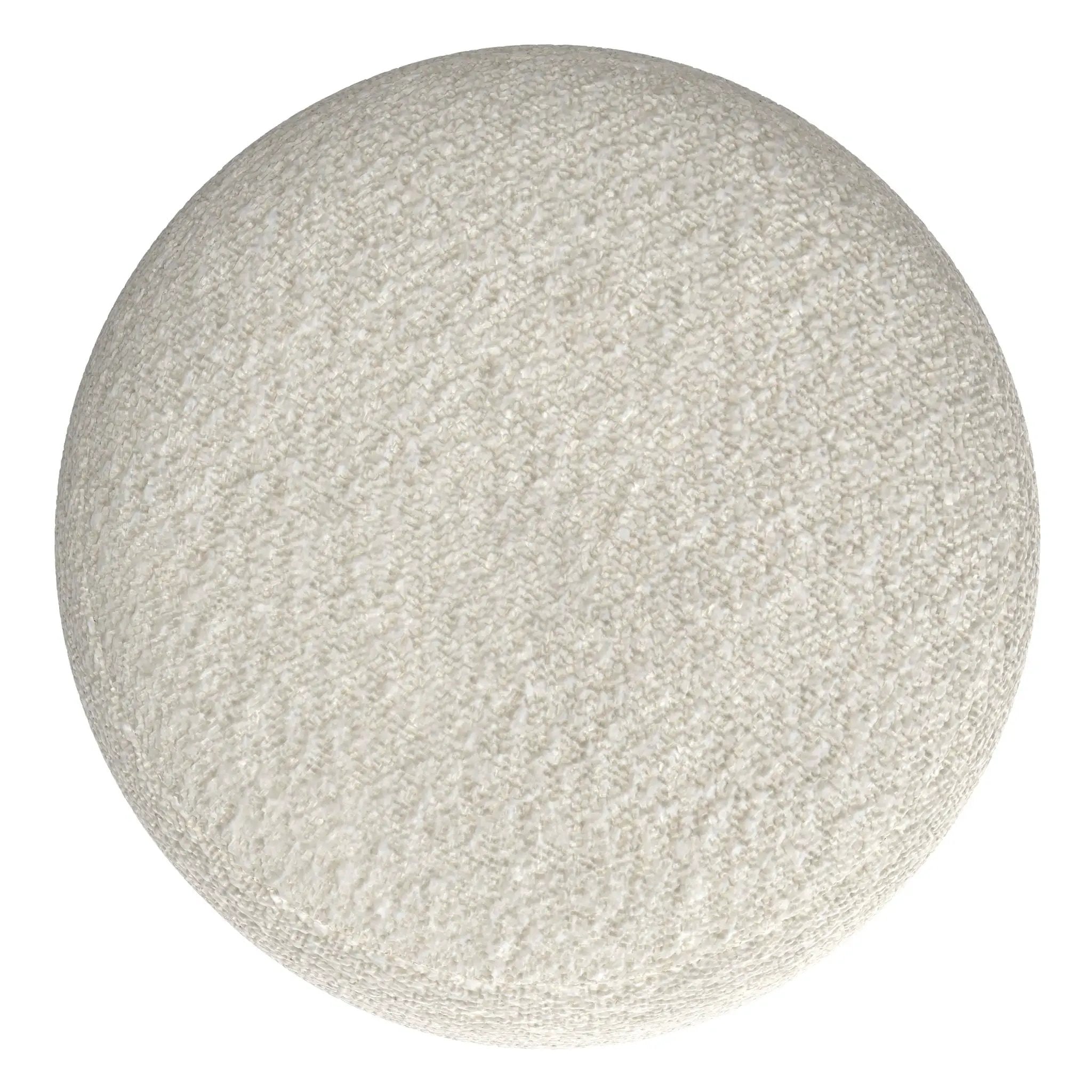 Chantal - Round Pouf - White by HouseOfZazla