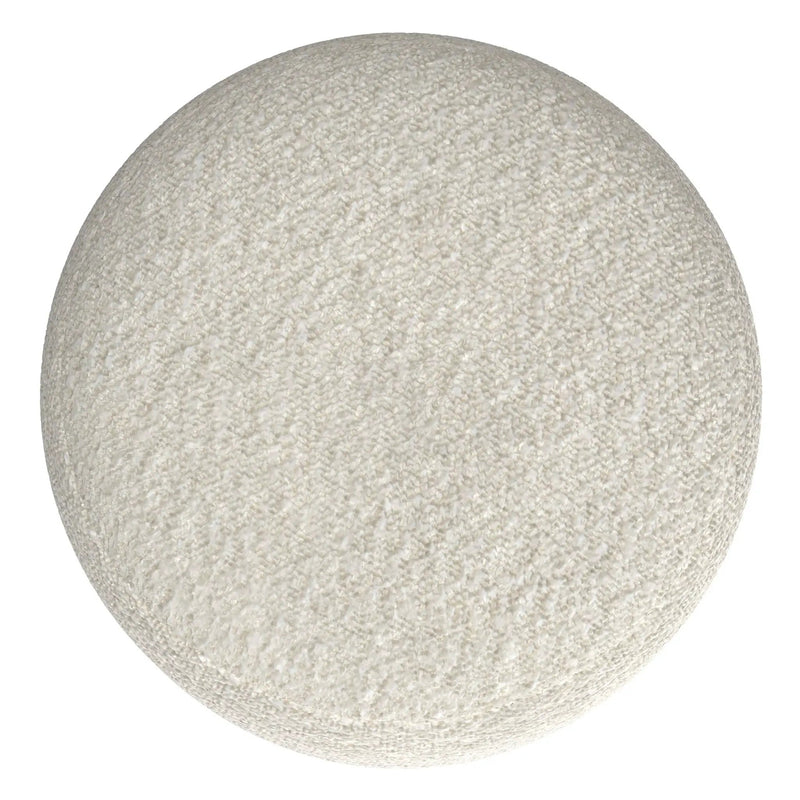 Chantal - Round Pouf - White by HouseOfZazla