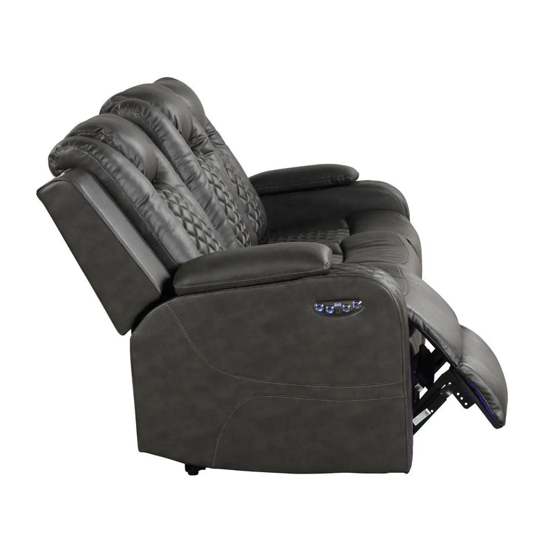 Benz - Power Recliner Set With LED Lighting And USB Charging by HouseOfZazla