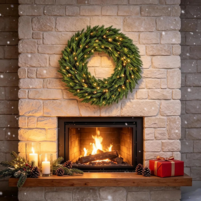 36 in Pre-Lit Norwegian Spruce Christmas Wreath