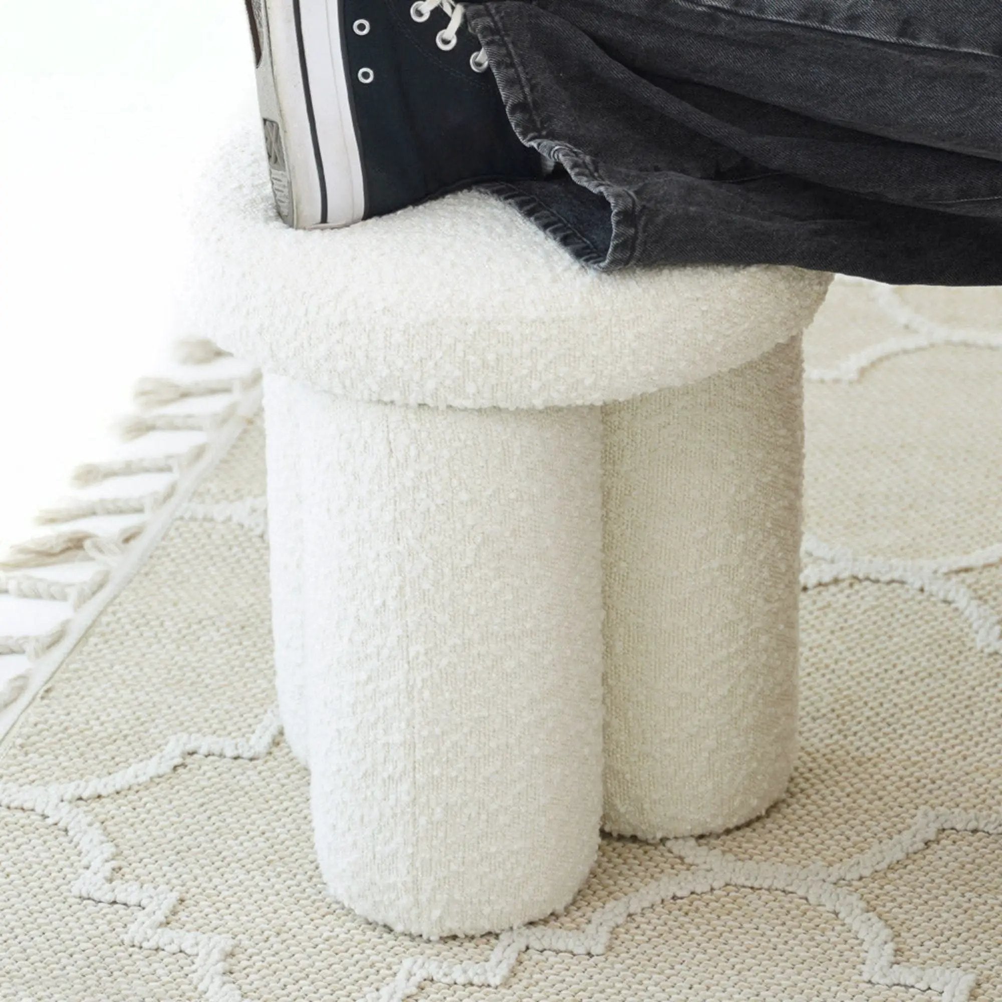 Wesley - Stool - Ivory by Unique Piece Furniture