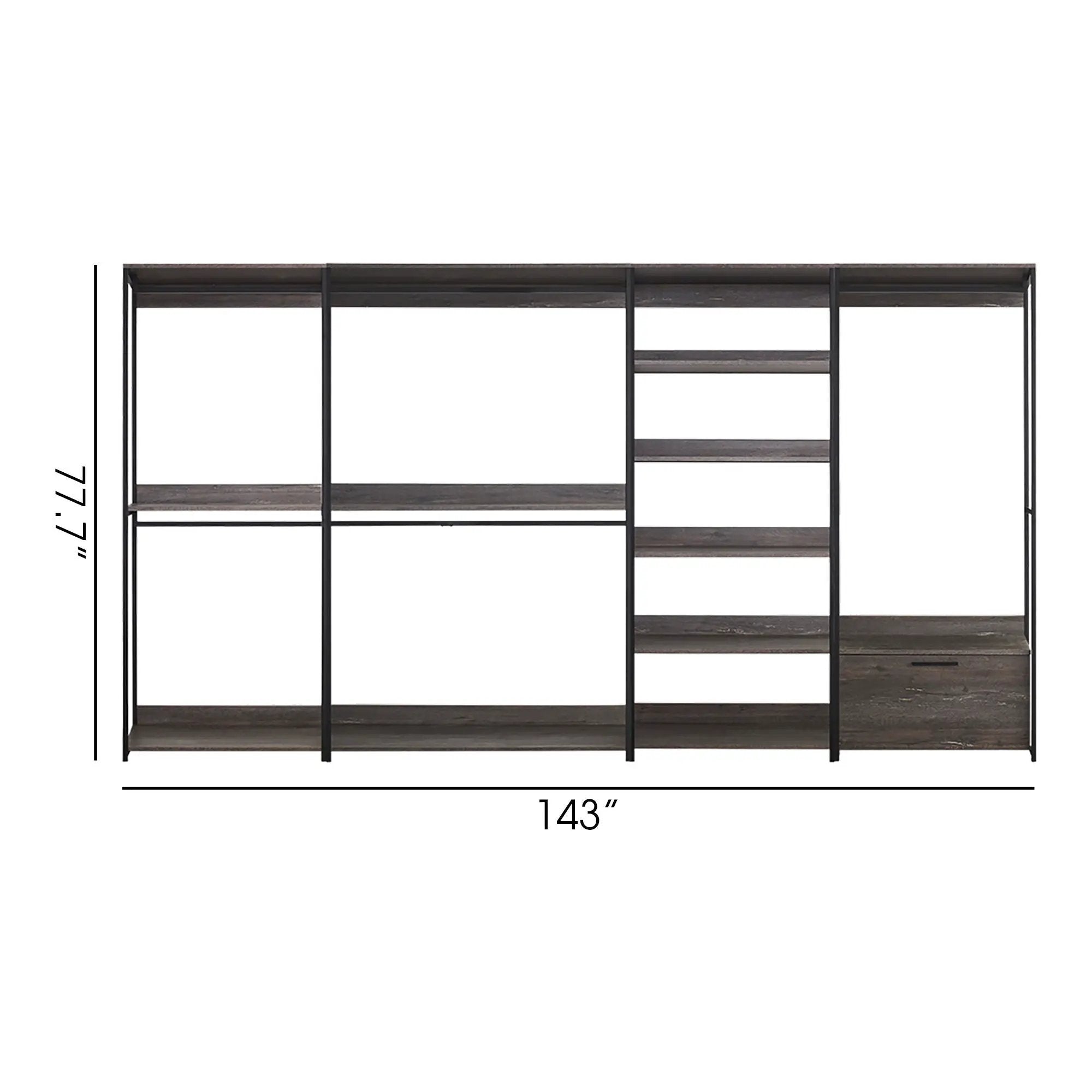 Monica - Walk-In Closet System, Modular Storage - Rustic by HouseOfZazla