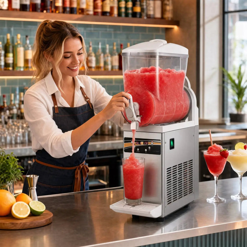Commercial Slushy Machine 15L Single Tank 550W Freezer by DirectDeals
