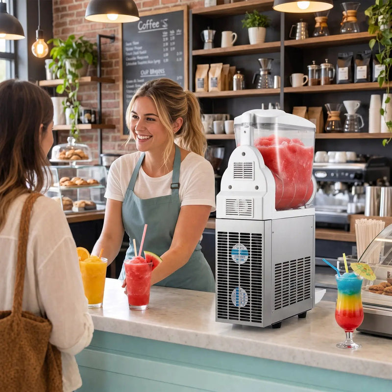 Commercial Slushy Machine 15L Single Tank 550W Freezer by DirectDeals