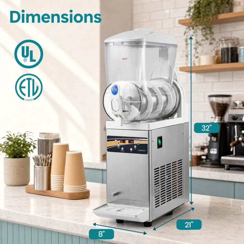 Commercial Slushy Machine 15L Single Tank 550W Freezer by DirectDeals