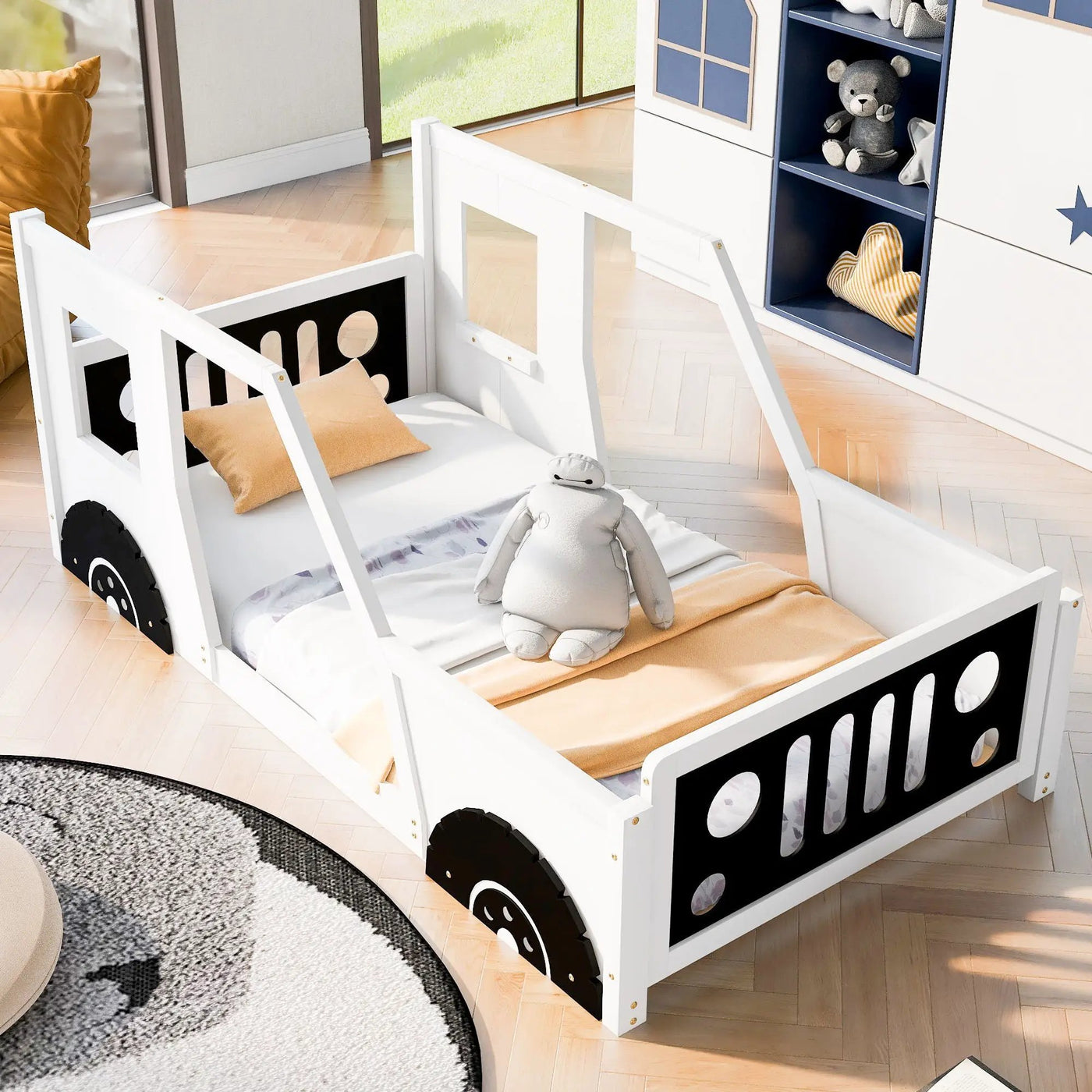 Classic Car Shaped Platform Bed With Wheels by HouseOfZazla
