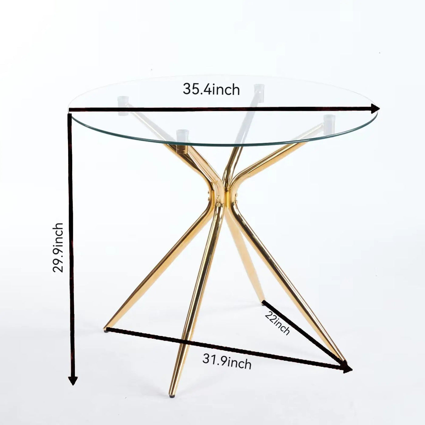 Compact Dining Table With Glass Top by Unique Piece Furniture
