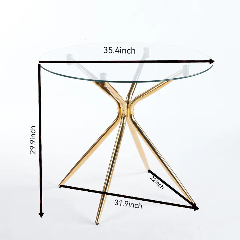Compact Dining Table With Glass Top by Unique Piece Furniture
