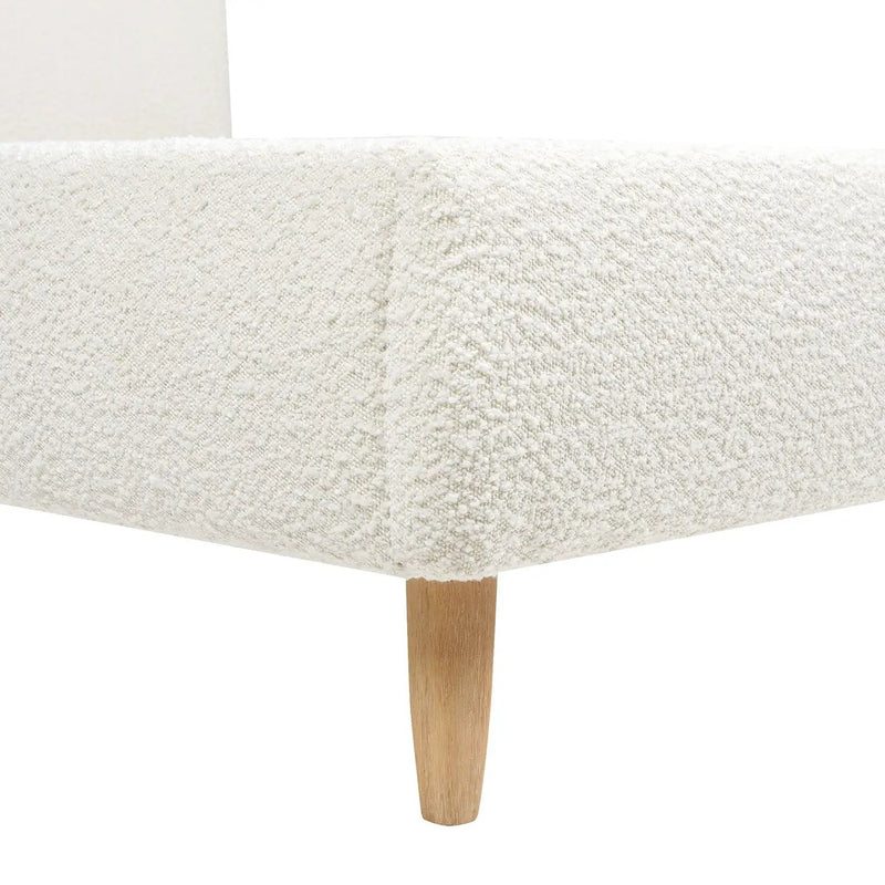 Roman - Curved Headboard Upholstered Platform Bed by HouseOfZazla