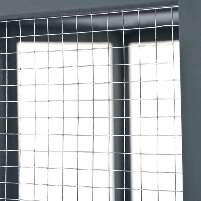Outdoor Cat House With Shelves And Weather Protection, Removable Wood Boxes - Gray by HouseOfZazla
