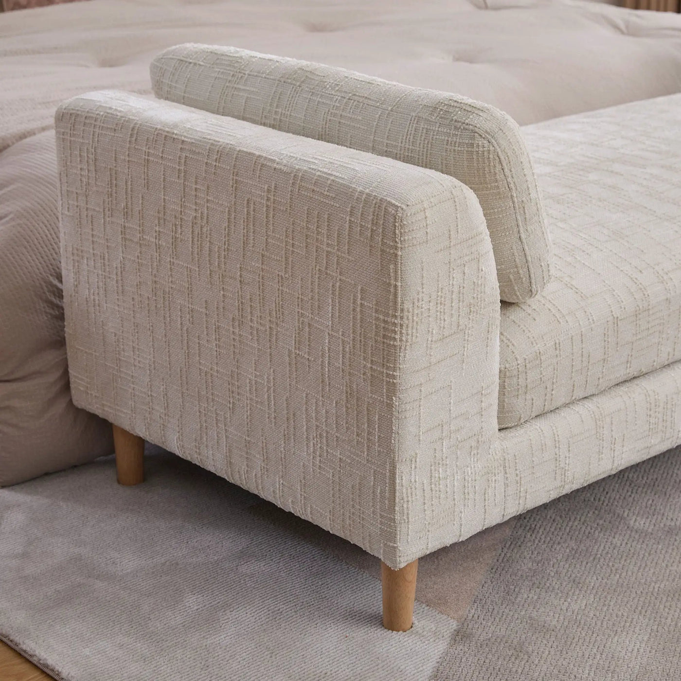 Modern Upholstered End Of Bed Bench With Armrests by Unique Piece Furniture